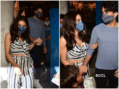 Sara Ali Khan along with brother Ibrahim Ali Khan keep it stylish as they get spotted after dinner in the city