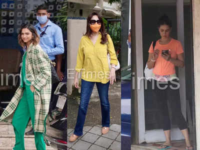 ETimes Paparazzi Diaries: Deepika Padukone makes a stylish appearance at the airport, Kim Sharma spotted at the gym without beau Leander Paes, Madhuri Dixit pampers at a salon