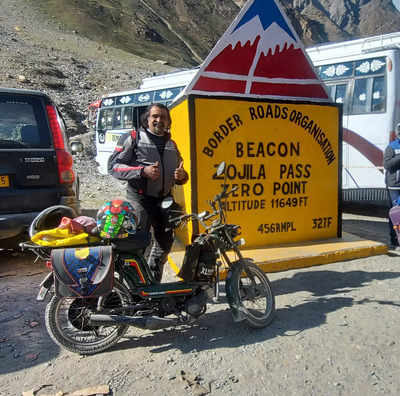 Biker carries message of COVID vaccines from Kanyakumari to Leh-Ladakh