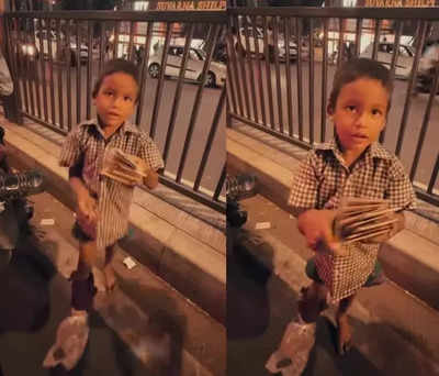 Injured little boy sells keychains in traffic; internet expresses concerns